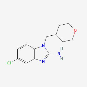 molecular formula C13H16ClN3O B8338565 5-chloro-1-(tetrahydro-pyran-4-ylmethyl)-1H-benzimidazol-2-ylamine 