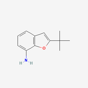 molecular formula C12H15NO B8338593 2-Tert-butyl-benzofuran-7-ylamine 