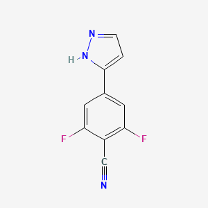 2,6-difluoro-4-(1H-pyrazol-5-yl)benzonitrile