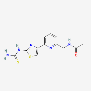 molecular formula C12H13N5OS2 B8338663 4-(6-Acetylaminomethylpyridin-2-yl)-2-thioureidothiazole 