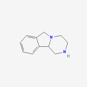 molecular formula C11H14N2 B8338729 1,2,3,4,6,10b-Hexahydropyrazino[2,1-a]isoindole 