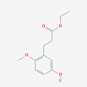 molecular formula C12H16O4 B8338746 Ethyl 3-(5-hydroxy-2-methoxyphenyl)propanoate 