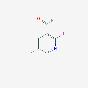 molecular formula C8H8FNO B8338786 5-Ethyl-2-fluoropyridine-3-carbaldehyde CAS No. 871325-14-3