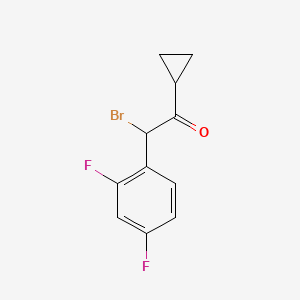 molecular formula C11H9BrF2O B8338826 2-Bromo-2-(2,4-difluorophenyl)-1-cyclopropylethanone 