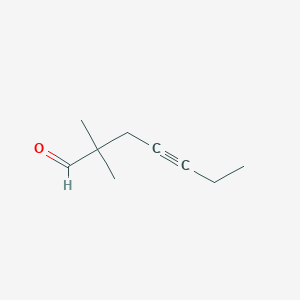 molecular formula C9H14O B8338831 2,2-Dimethylhept-4-ynal 