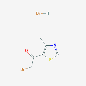 molecular formula C6H7Br2NOS B8338888 2-Bromo-1-(4-methylthiazol-5-yl)ethanone hydrobromide 