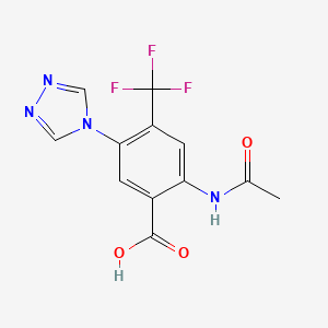 2-acetamido-5-(4H-1,2,4-triazol-4-yl)-4-(trifluoromethyl)benzoic acid