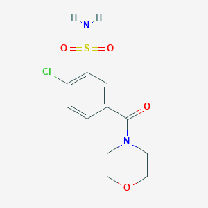molecular formula C11H13ClN2O4S B8338928 4-Chloro-3-sulfamoylbenzoic acid-morpholide 