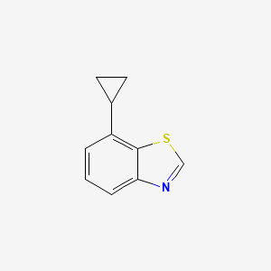 molecular formula C10H9NS B8338938 7-Cyclopropyl-1,3-benzothiazole 