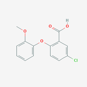 molecular formula C14H11ClO4 B8338947 5-Chloro-2-(2'-methoxyphenoxy)benzoic acid 
