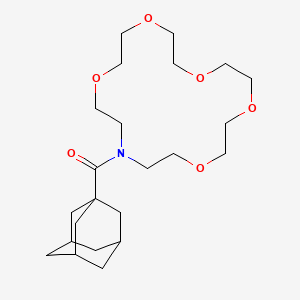 molecular formula C23H39NO6 B8338955 1-(1-Adamantylcarbonyl)-1-aza-4,7,10,13,16-pentaoxacyclooctadecane 