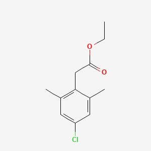 molecular formula C12H15ClO2 B8338961 Ethyl 4-chloro-2,6-dimethylphenylacetate 