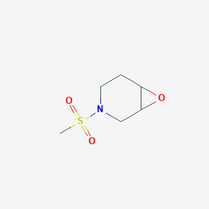 molecular formula C6H11NO3S B8338967 Rac-3-methanesulfonyl-7-oxa-3-aza-bicyclo[4.1.0]heptane 