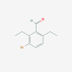 molecular formula C11H13BrO B8338997 3-Bromo-2,6-diethyl-benzaldehyde 