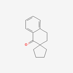 molecular formula C14H16O B8338998 Spiro[tetralin-2,1'-cyclopentane]-1-one 