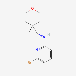 molecular formula C12H15BrN2O B8339022 (R)-6-bromo-N-(6-oxaspiro[2.5]octan-1-yl)pyridin-2-amine 