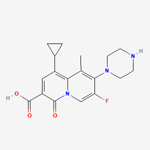 1-Cyclopropyl-7-fluoro-9-methyl-4-oxo-8-piperazin-1-yl-quinolizine-3-carboxylic acid