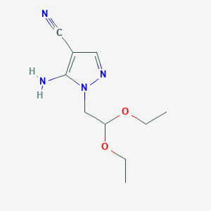 B8339089 5-Amino-4-cyano-1-(2,2-diethoxyethyl)pyrazole CAS No. 91296-17-2