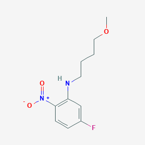 5-fluoro-N-(4-methoxybutyl)-2-nitroaniline