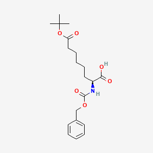 molecular formula C20H29NO6 B8339151 (S)-2-(((benzyloxy)carbonyl)amino)-8-(tert-butoxy)-8-oxooctanoic acid 