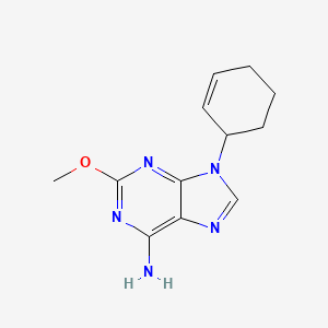 molecular formula C12H15N5O B8339168 9-(2-cyclohexenyl)-2-methoxy-9H-adenine 