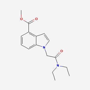 molecular formula C16H20N2O3 B8339182 1-Diethylcarbamoylmethyl-1H-indole-4-carboxylic acid methyl ester 