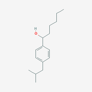molecular formula C16H26O B8339207 1-(4-Isobutylphenyl)hexan-1-ol 