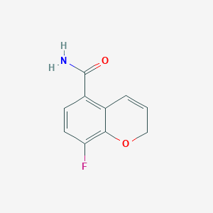 molecular formula C10H8FNO2 B8339213 8-fluoro-2H-chromene-5-carboxamide 