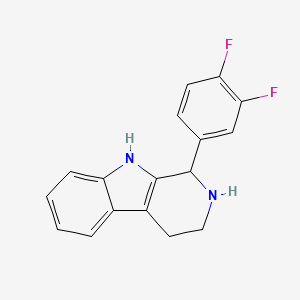 molecular formula C17H14F2N2 B8339215 1-(3,4-Difluorophenyl)-2,3,4,9-tetrahydro-1H-beta-carboline 