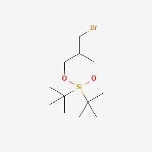 molecular formula C12H25BrO2Si B8339307 5-Bromomethyl-2,2-di-tert-butyl-[1,3,2]dioxasilinan 
