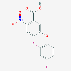 molecular formula C13H7F2NO5 B8339348 2-Nitro-5-(2,4-difluorophenoxy)benzoic acid 