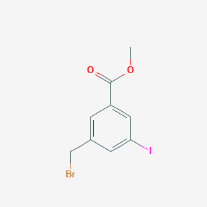 molecular formula C9H8BrIO2 B8339419 Methyl 3-(bromomethyl)-5-iodobenzoate 