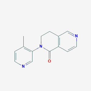 molecular formula C14H13N3O B8339457 2-(4-methylpyridin-3-yl)-3,4-dihydro-2,6-naphthyridin-1(2H)-one 