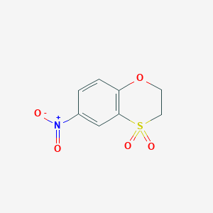 molecular formula C8H7NO5S B8339497 6-Nitro-2,3-dihydro-benzo[1,4]oxathiine-4,4-dioxide 