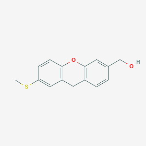 molecular formula C15H14O2S B8339505 [7-(Methylsulfanyl)-9H-xanthen-3-YL]methanol CAS No. 89217-58-3