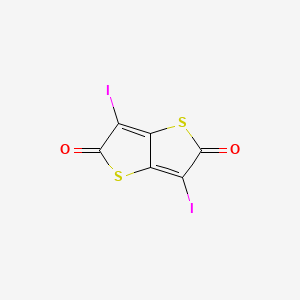 molecular formula C6I2O2S2 B8339524 3,6-Diiodo-thieno[3,2-b]thiophene-2,5-dione 