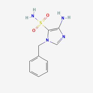 molecular formula C10H12N4O2S B8339573 4-amino-1-benzyl-1H-imidazole-5-sulfonamide 