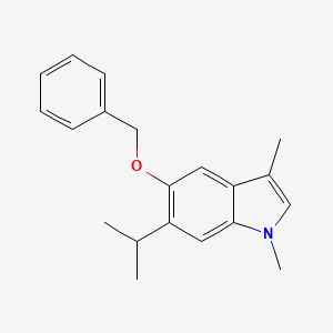 molecular formula C20H23NO B8339575 5-benzyloxy-6-isopropyl-1,3-dimethyl-1H-indole 