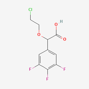 molecular formula C10H8ClF3O3 B8339580 (2-Chloroethoxy)-(3,4,5-trifluorophenyl)acetic acid 