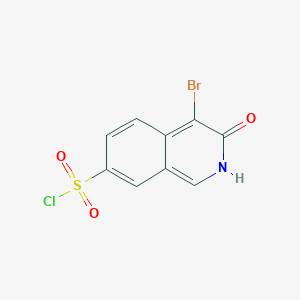 molecular formula C9H5BrClNO3S B8339599 4-Bromo-3-hydroxyisoquinoline-7-sulfonyl chloride 