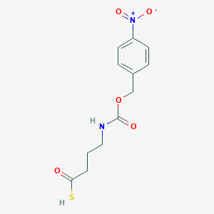 molecular formula C12H14N2O5S B8339612 4-p-Nitrobenzyloxycarbonylaminothiobutyric acid 