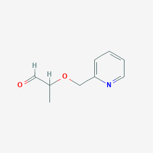 molecular formula C9H11NO2 B8339617 2-(Pyridin-2-ylmethoxy)-propanal 