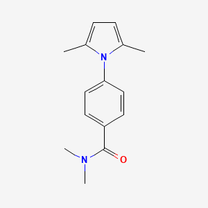 molecular formula C15H18N2O B8339621 1-(4-dimethylcarbamoylphenyl)-2,5-dimethyl-1H-pyrrole 