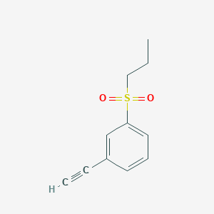 molecular formula C11H12O2S B8339640 1-Ethynyl-3-(propylsulfonyl)benzene 