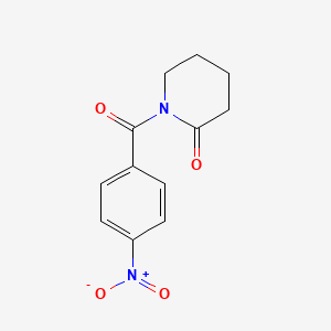 molecular formula C12H12N2O4 B8339646 N-(4-nitrobenzoyl)valerolactam 