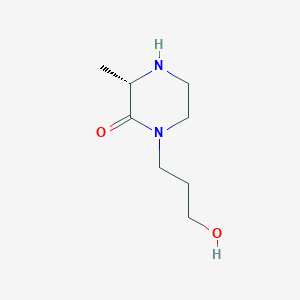 molecular formula C8H16N2O2 B8339695 (S)-1-(3-Hydroxy-propyl)-3-methyl-piperazin-2-one 