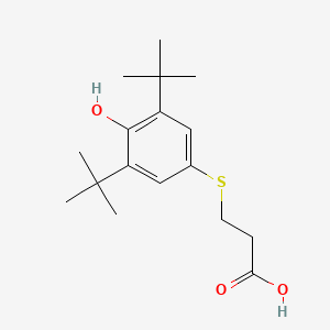 molecular formula C17H26O3S B8339701 3-[(3,5-Di-tert-butyl-4-hydroxyphenyl)sulfanyl]propanoic acid CAS No. 61151-54-0