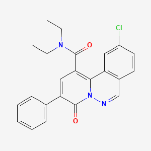 4H-Pyrido(2,1-a)phthalazine-1-carboxamide, 10-chloro-N,N-diethyl-4-oxo-3-phenyl-