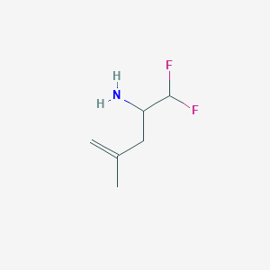 molecular formula C6H11F2N B8339717 1.1-Difluoro-2-amino-4-methyl-4-pentene 