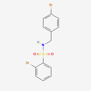molecular formula C13H11Br2NO2S B8339746 N-[(4-Bromophenyl)methyl]-2-bromobenzenesulfonamide 